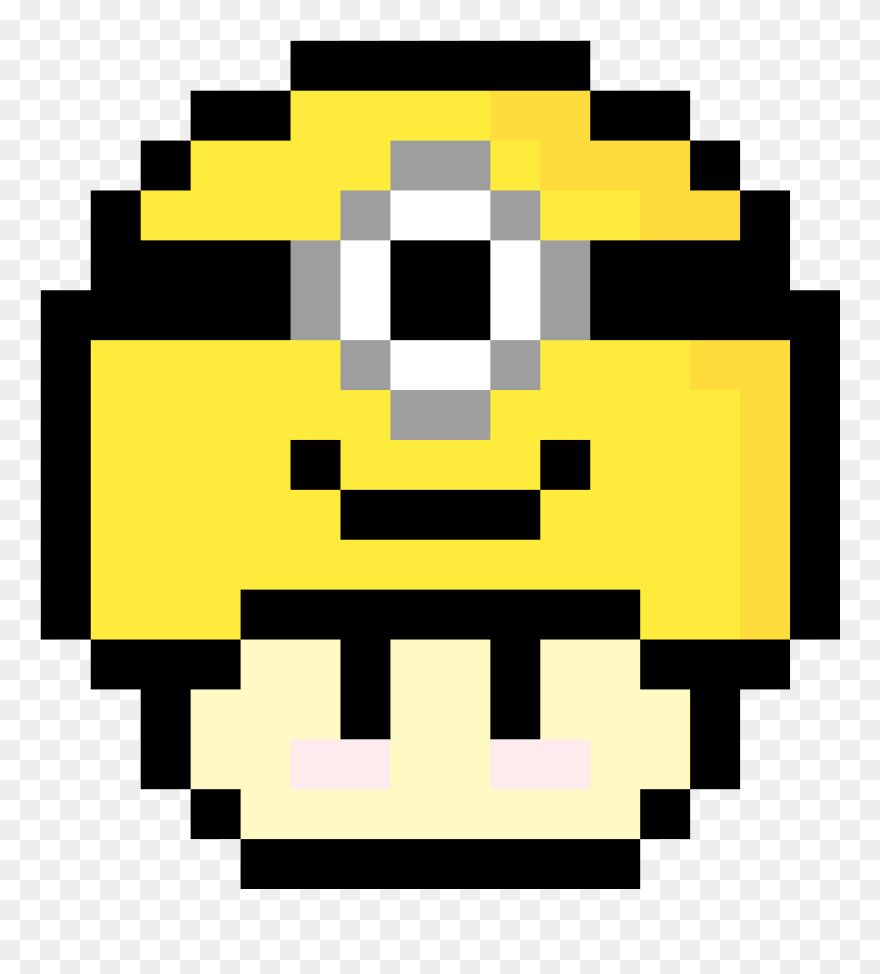 Pixel Art Mario Mushroom Clipart