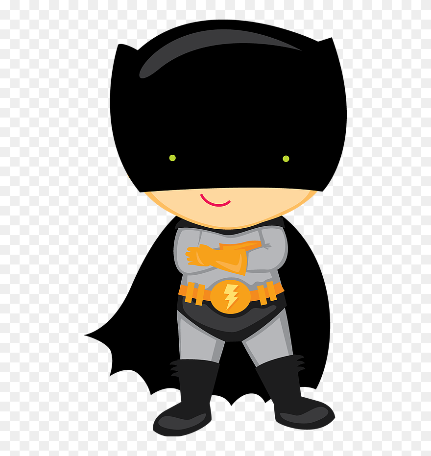Superheroes Kids Clipart - Super Heróis Cute Png Transparent Png
