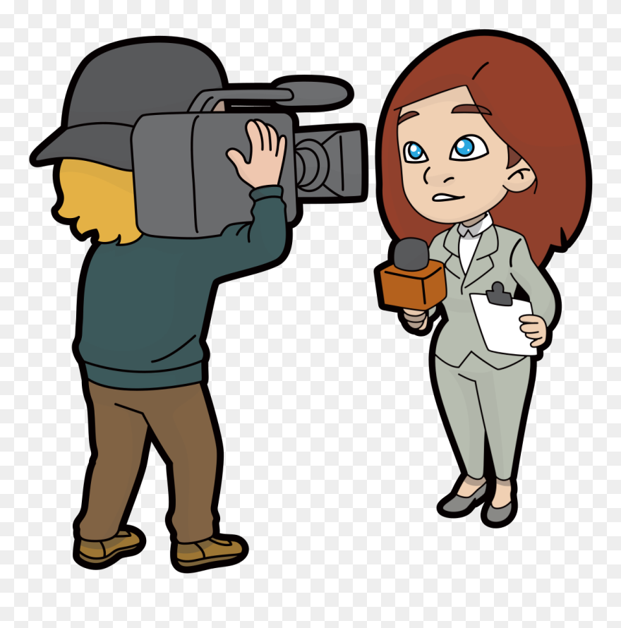 Reporter And Cameraman Clipart - Png Download
