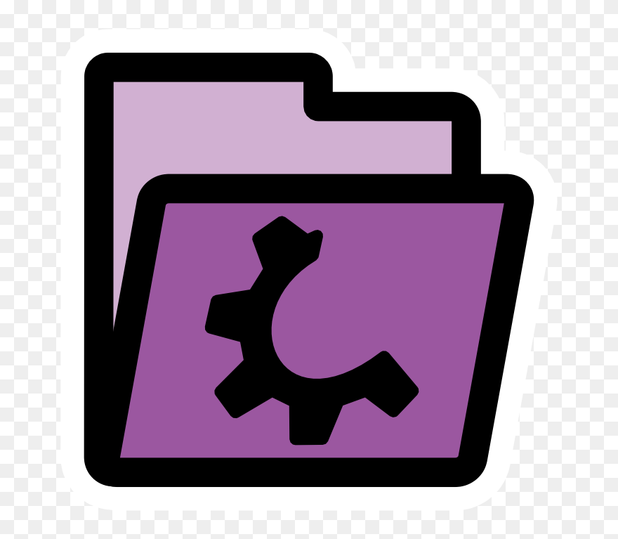 Primary Folder Violet - Folder Open Closed Icon Png Clipart