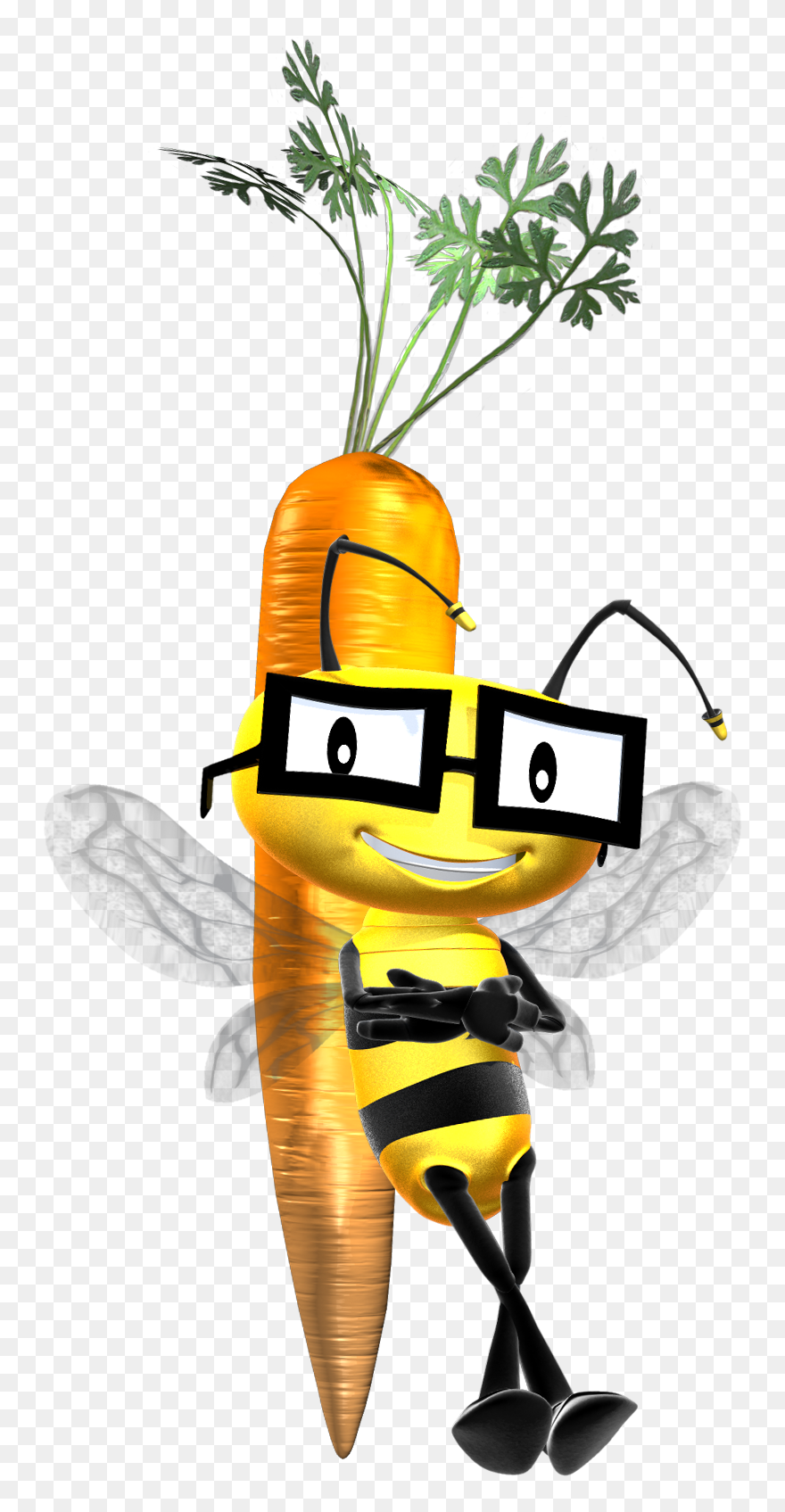 Carrot Bee Clipart