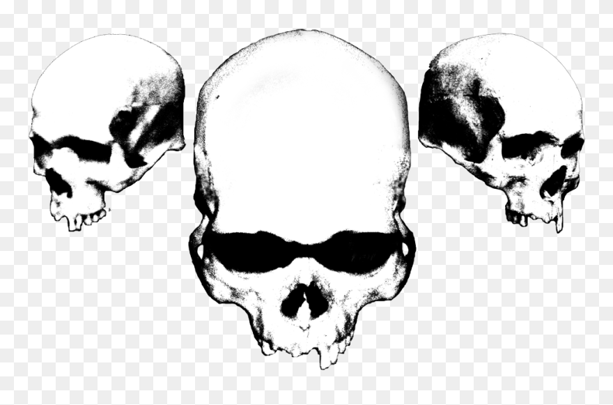 Compact Disc - Black And White Skulls Clipart