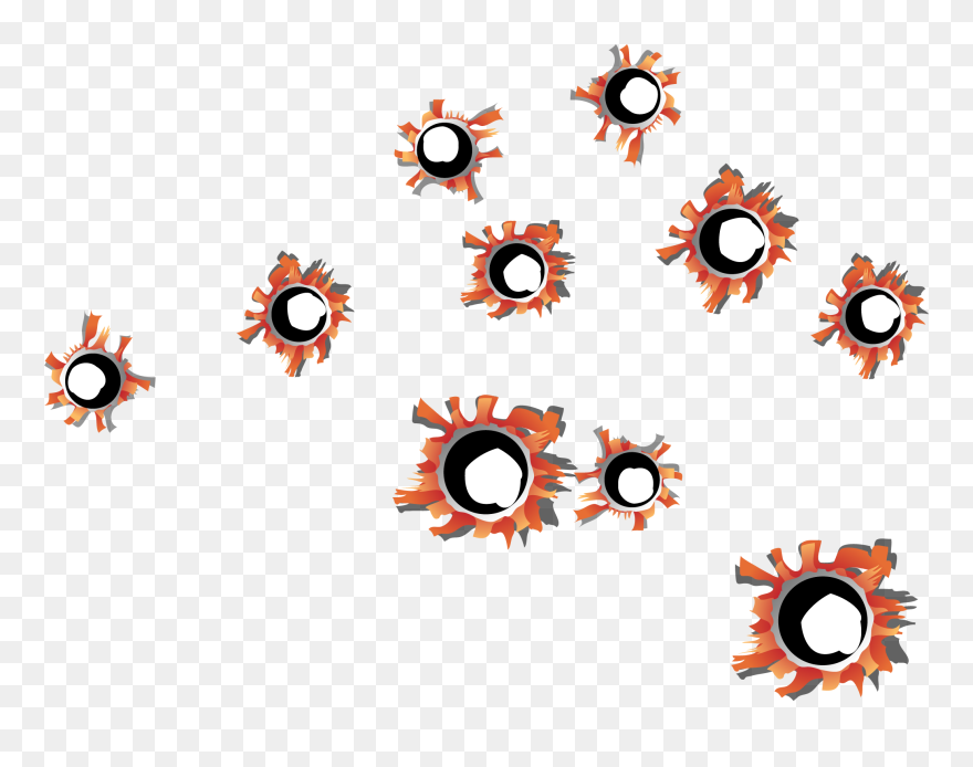 Vector Painted Bullet Holes Png Download - Portable Network Graphics Clipart