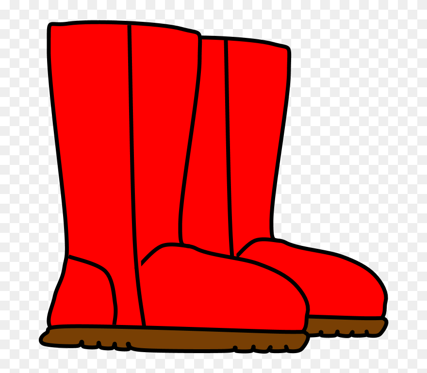 Boots, Snow, Rain, Red - Red Snow Boots Clipart - Png Download