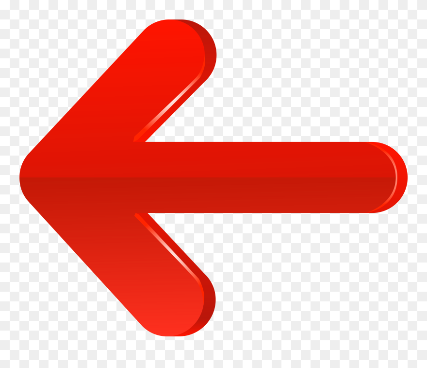 Red Arrow Clip Art - Left Arrow Png Red Transparent Png