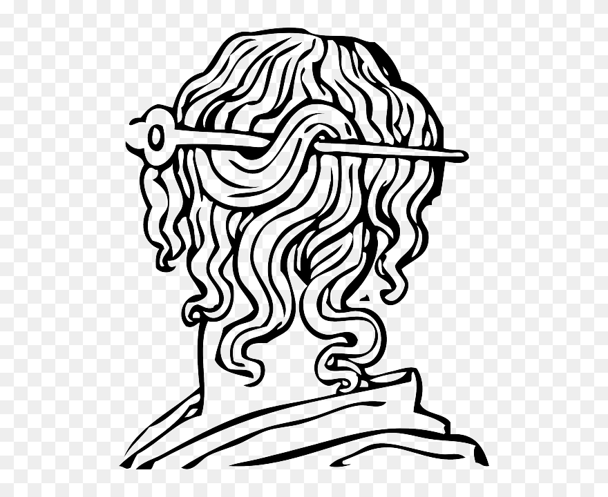Hair, Hairdressing, Greek, Woman, Head, Greece, Grecian - Ancient Greek Hair Clip - Png Download