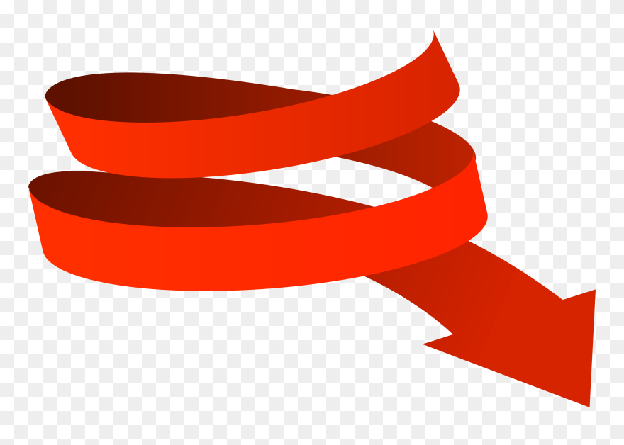 Red Arrow Png - Red Clipart Red Curved Arrow Png Transparent Png