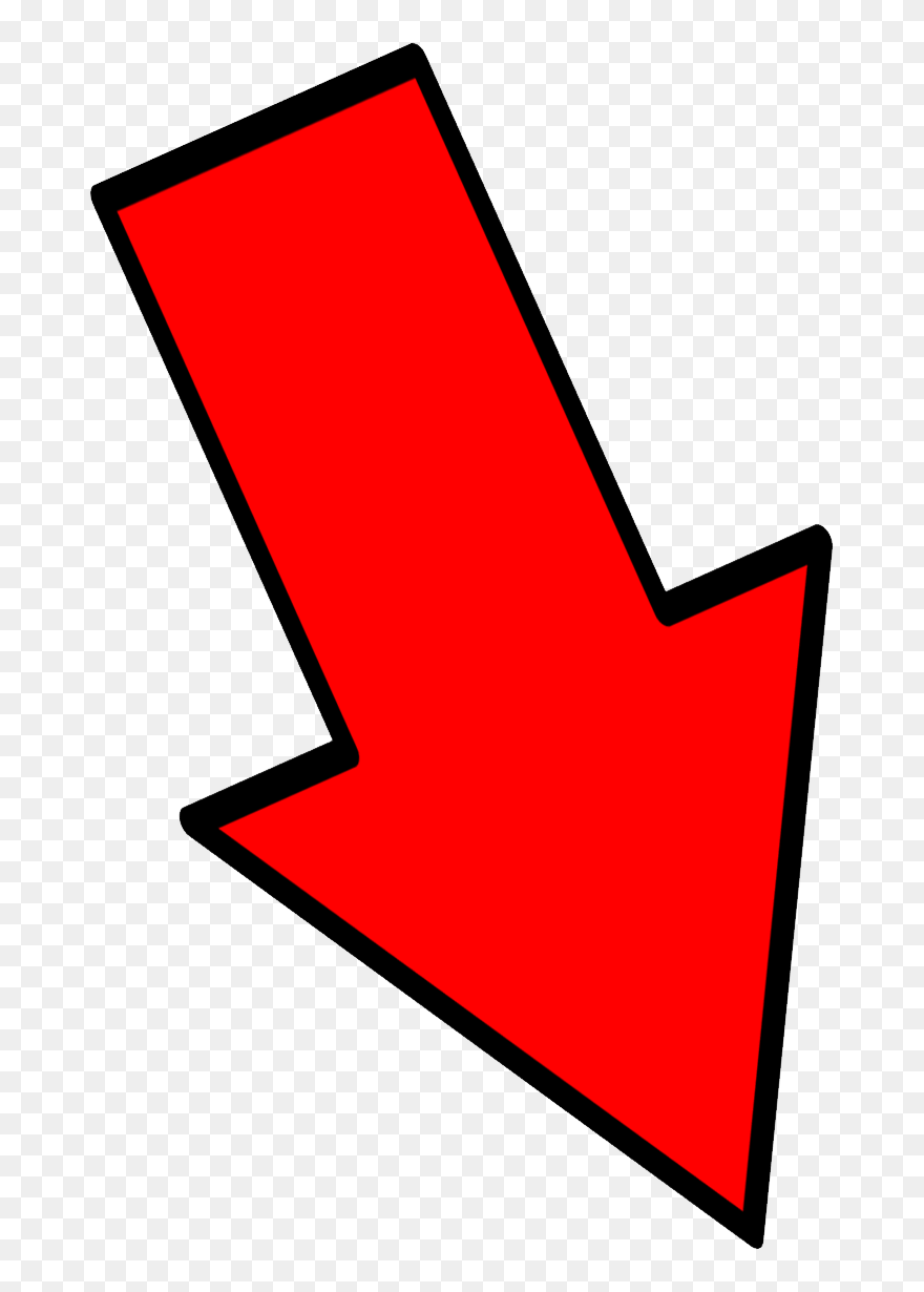 Red Arrow Png - Red Arrow Pointing Down Right Clipart