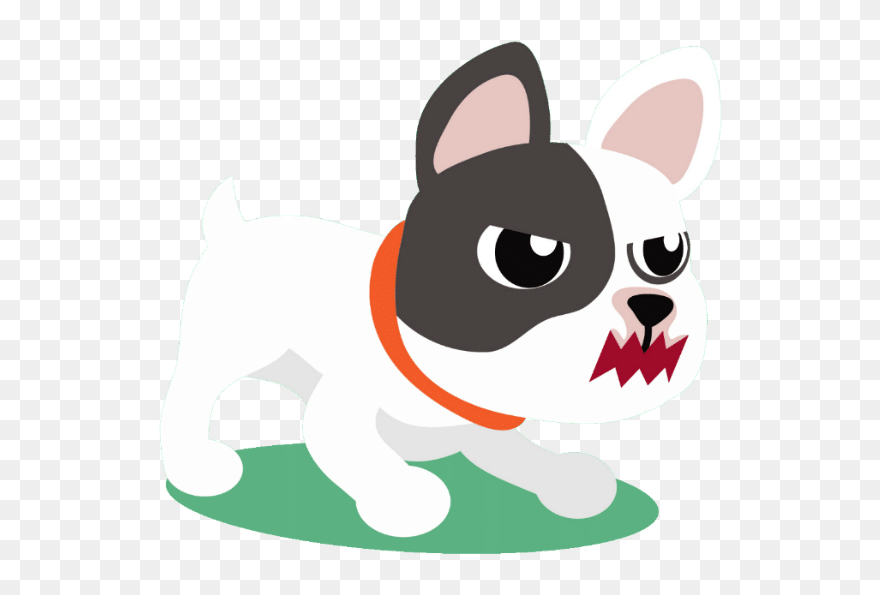 Are French Bulldogs Aggressive - Cartoon Clipart