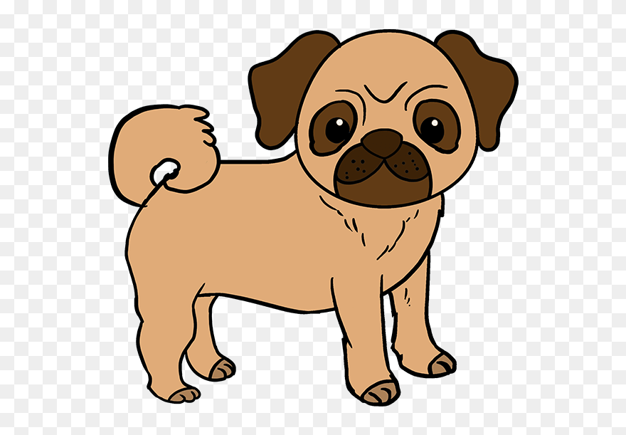 How To Draw Pug - Easy How To Draw A Pug Clipart