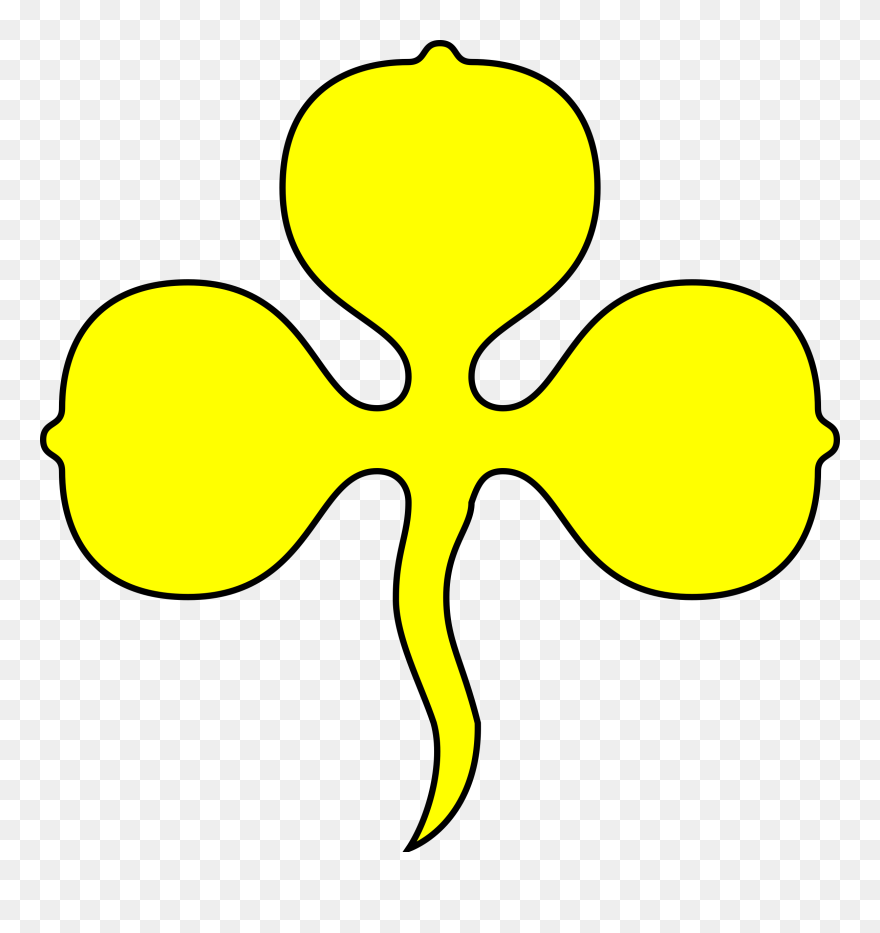 Heraldic, Heraldry, Trefoil - Trefoil Slipped Clipart