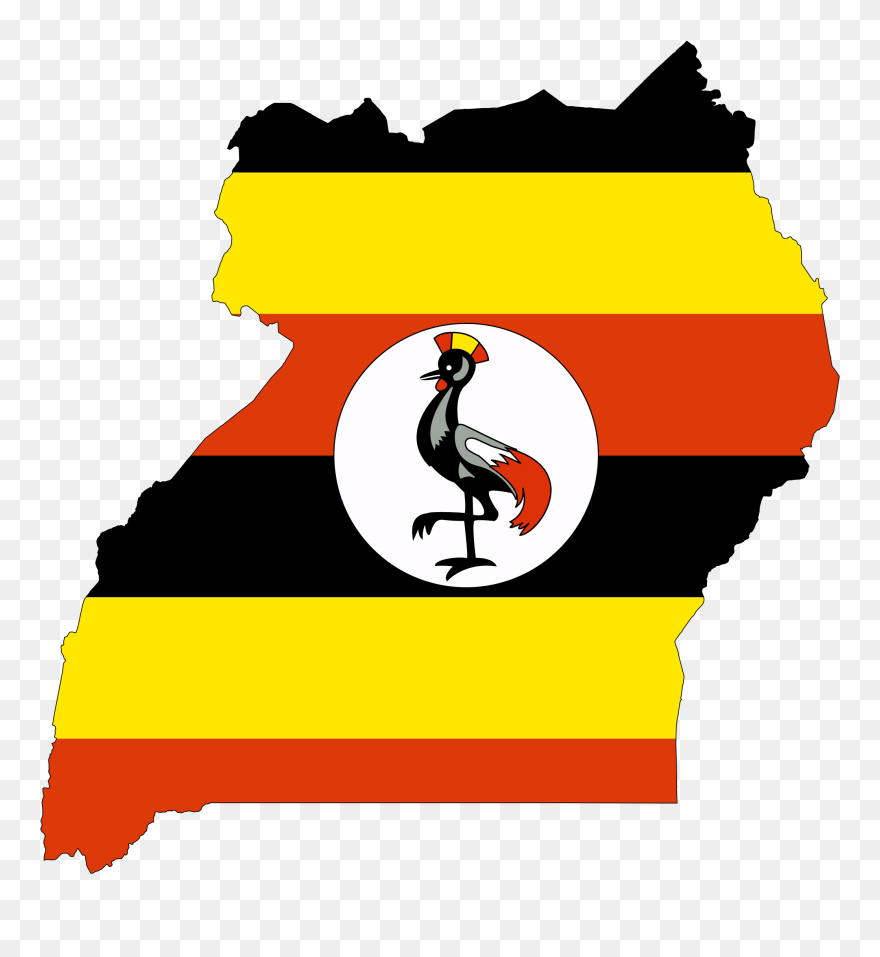 Image - Uganda Flag Map Png Clipart