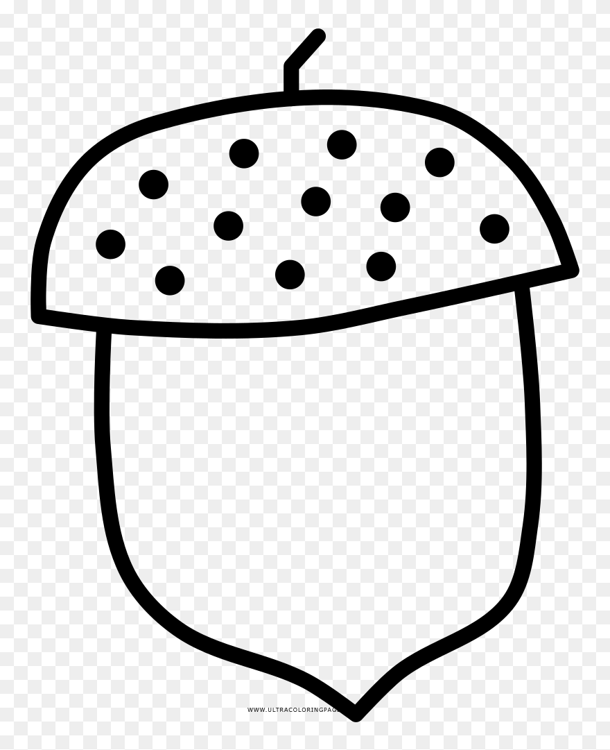 Acorn Coloring Page Clipart