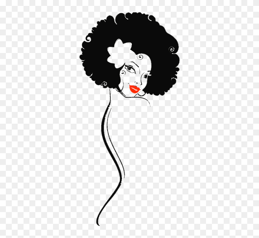 Silhouette Black Woman Clipart - Png Download