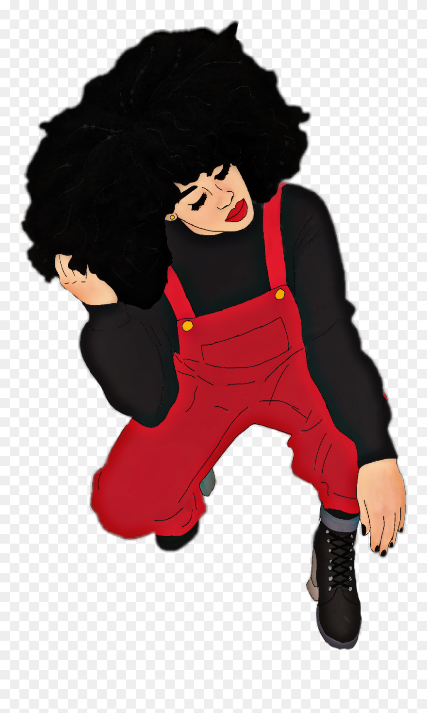 #afrohair #afro #negra #cartoon #edition504 #morena - Illustration Clipart