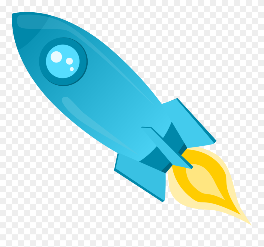 Blue Rocket Png Clipart