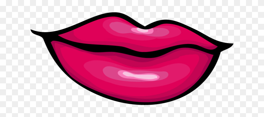 Clip Art Lips Vector Graphics Openclipart Free Content - Clip Art Cartoon Lips - Png Download