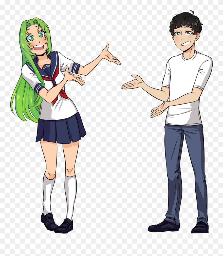 Transparent Yandere Simulator Png - Midori Gurin X Yandere Dev Clipart