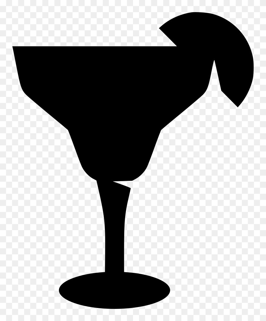 Wine Glass Margarita Cocktail Martini Gin - Transparent Background Margarita Silhouette Clipart