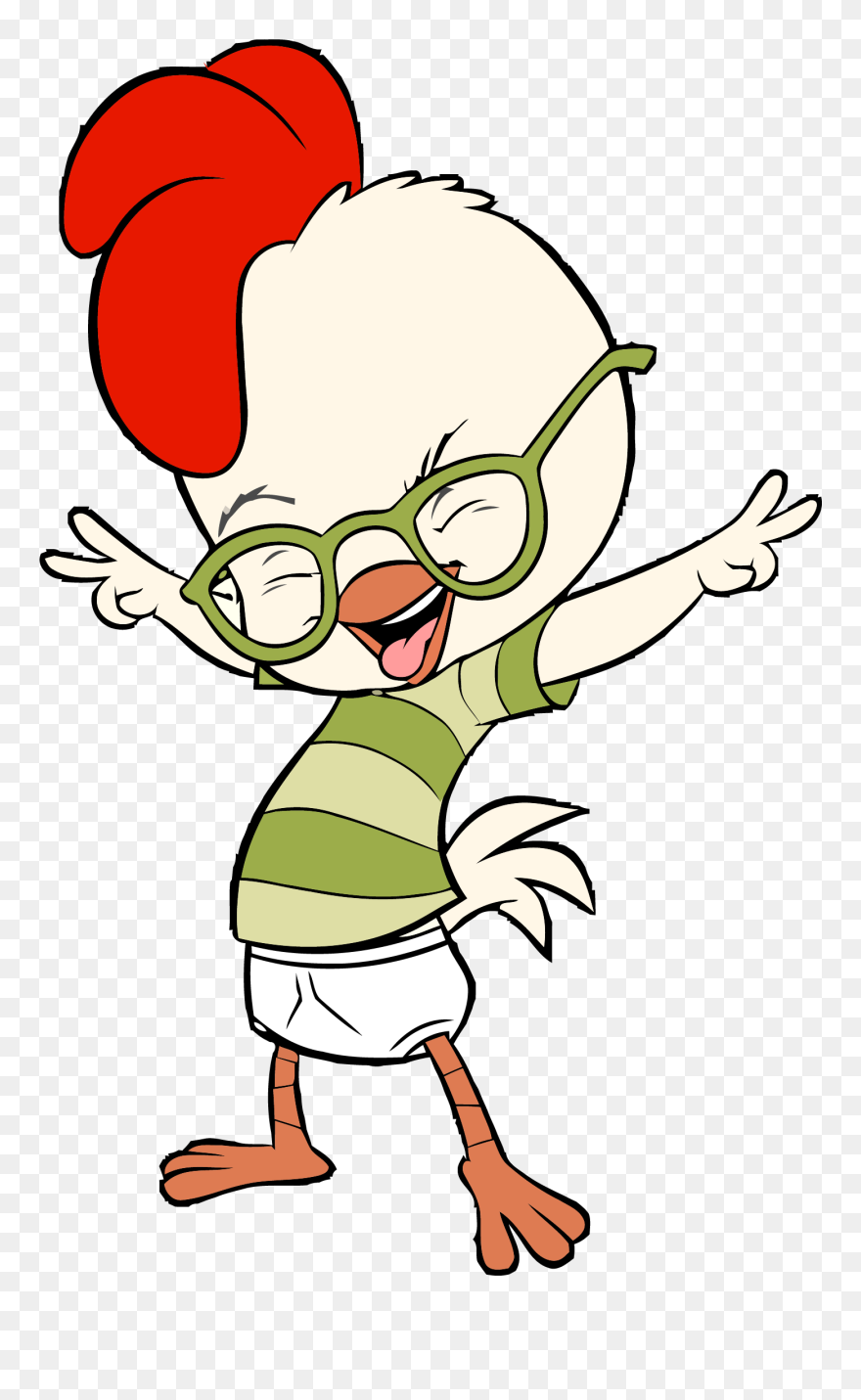 Chicken Little Crazy Happy Clipart Png Clipartly - Cartoon Chicken Little Transparent Png