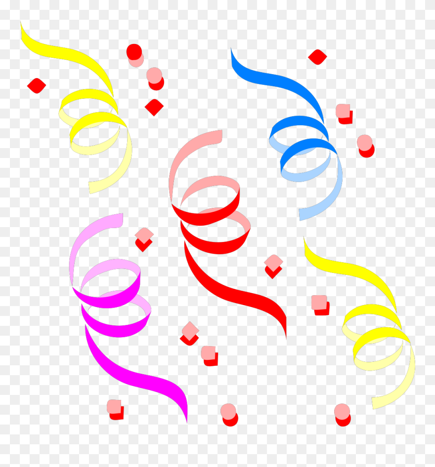 Confetti Yellow And Brown Svg Clip Arts - Confetti And Streamers Clipart - Png Download