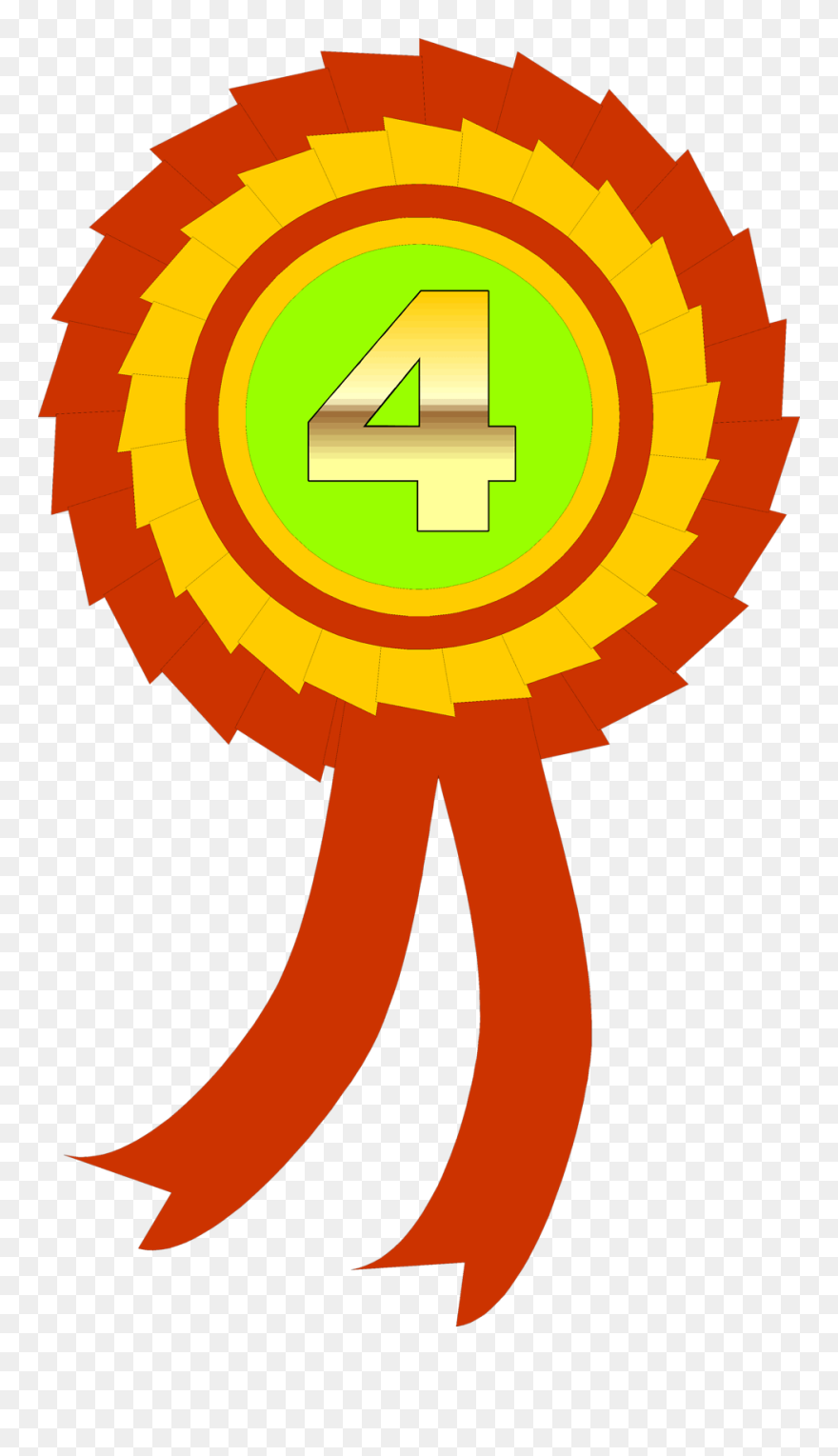 Fourth Place Award Clipart - 7th Place Ribbon Clipart - Png Download