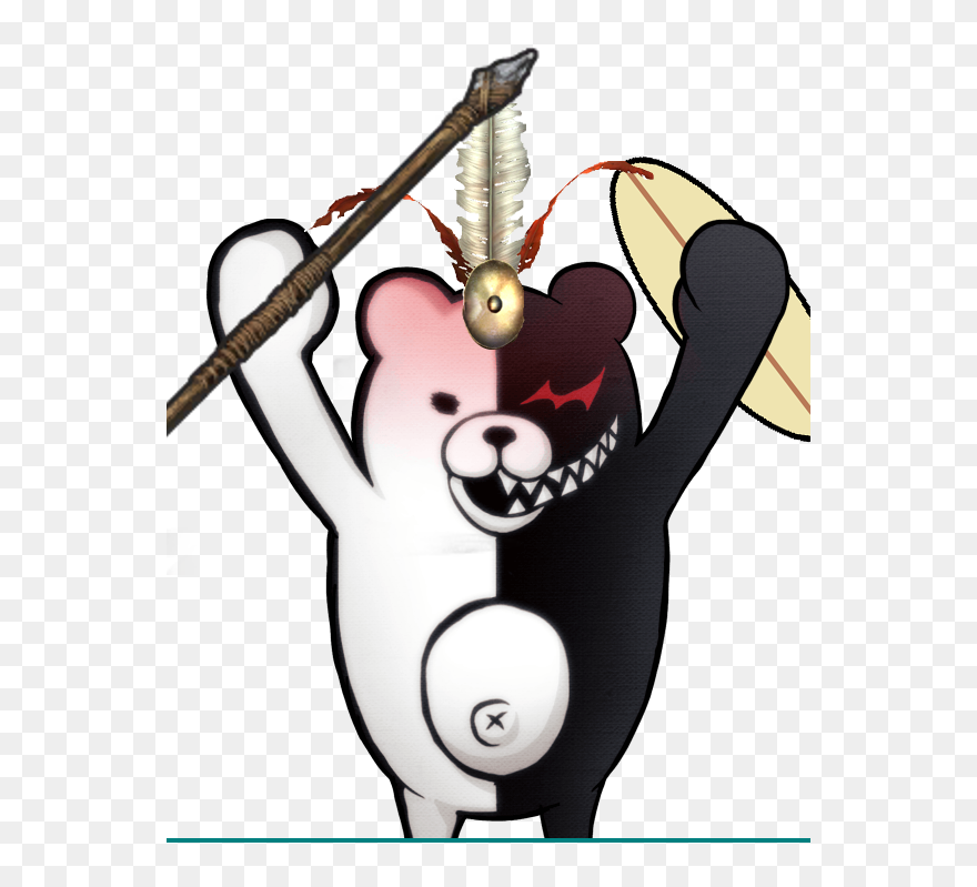 Transparent Spear Clipart - Monokuma Png