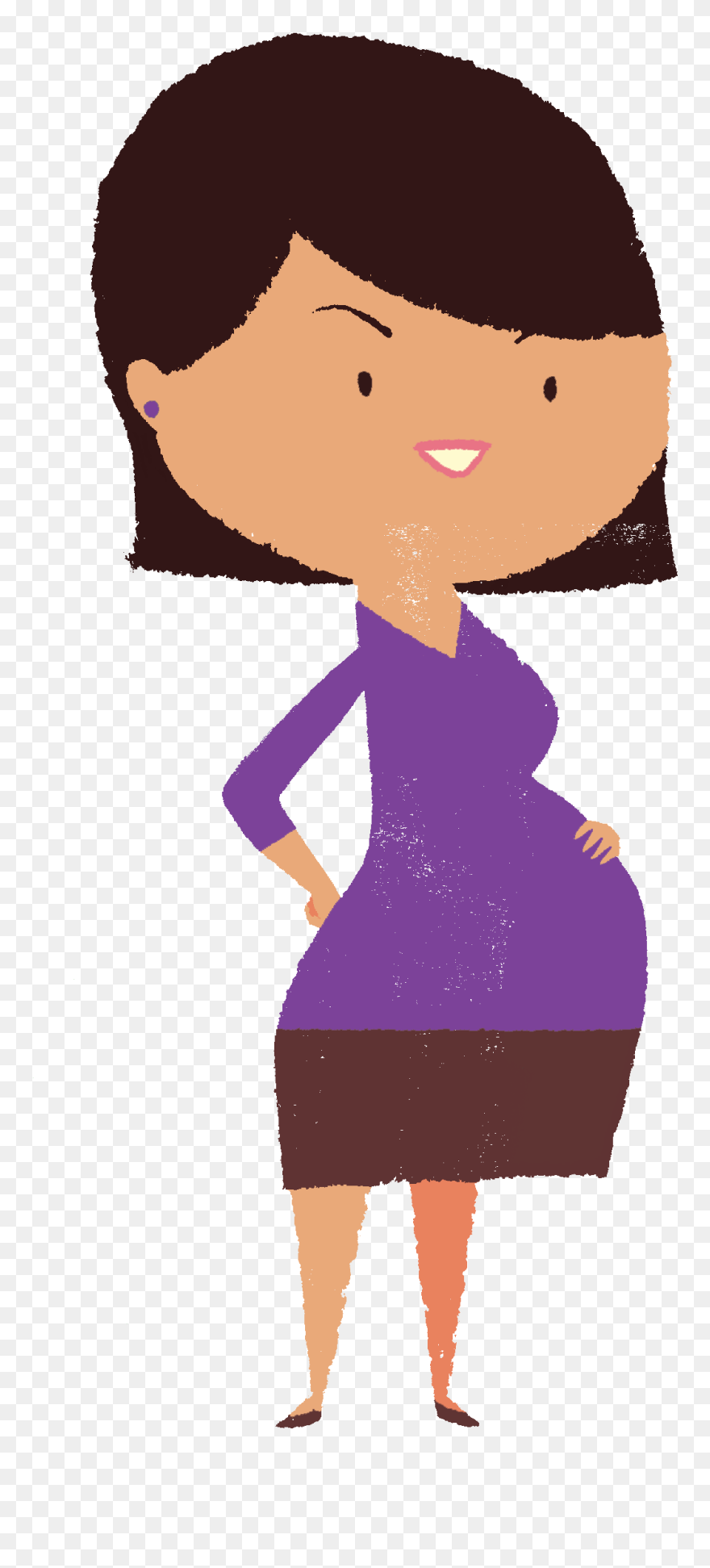 Pregnant Purple - Vomiting Pregnancy Clipart Png Transparent Png
