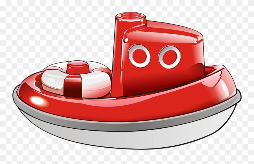 Sunset Clipart Ocean Boat - Red Boat Toy Clipart - Png Download