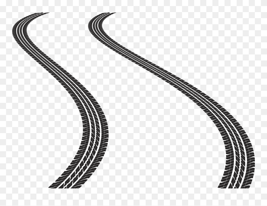 How To Install Snow Tires - Mud Tire Tracks Clipart - Png Download