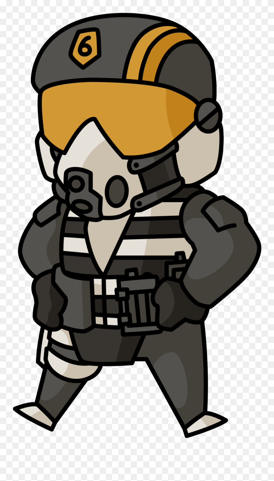 Tiny Elite Pilot - R6 Jager Clipart