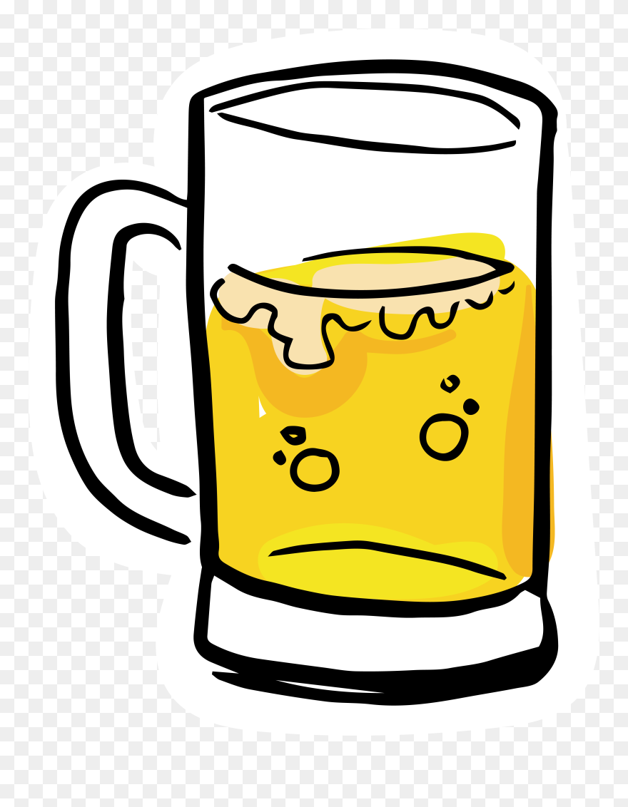 Png Transparent Library Glassware Drawing Clip Art - Beer Glass Drawing Png