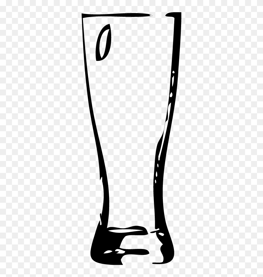 Transparent Beer Glass Outline Clipart