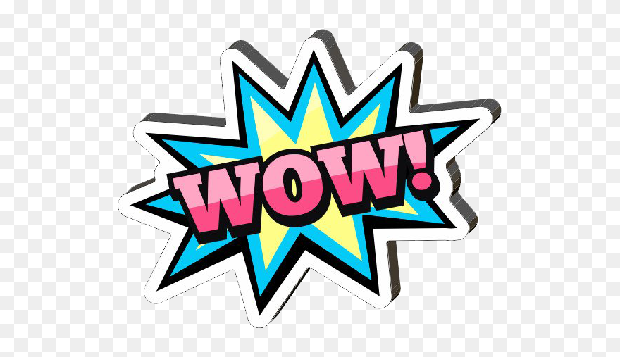 Cartoon Wow Png Clipart - Graphic Design Transparent Png