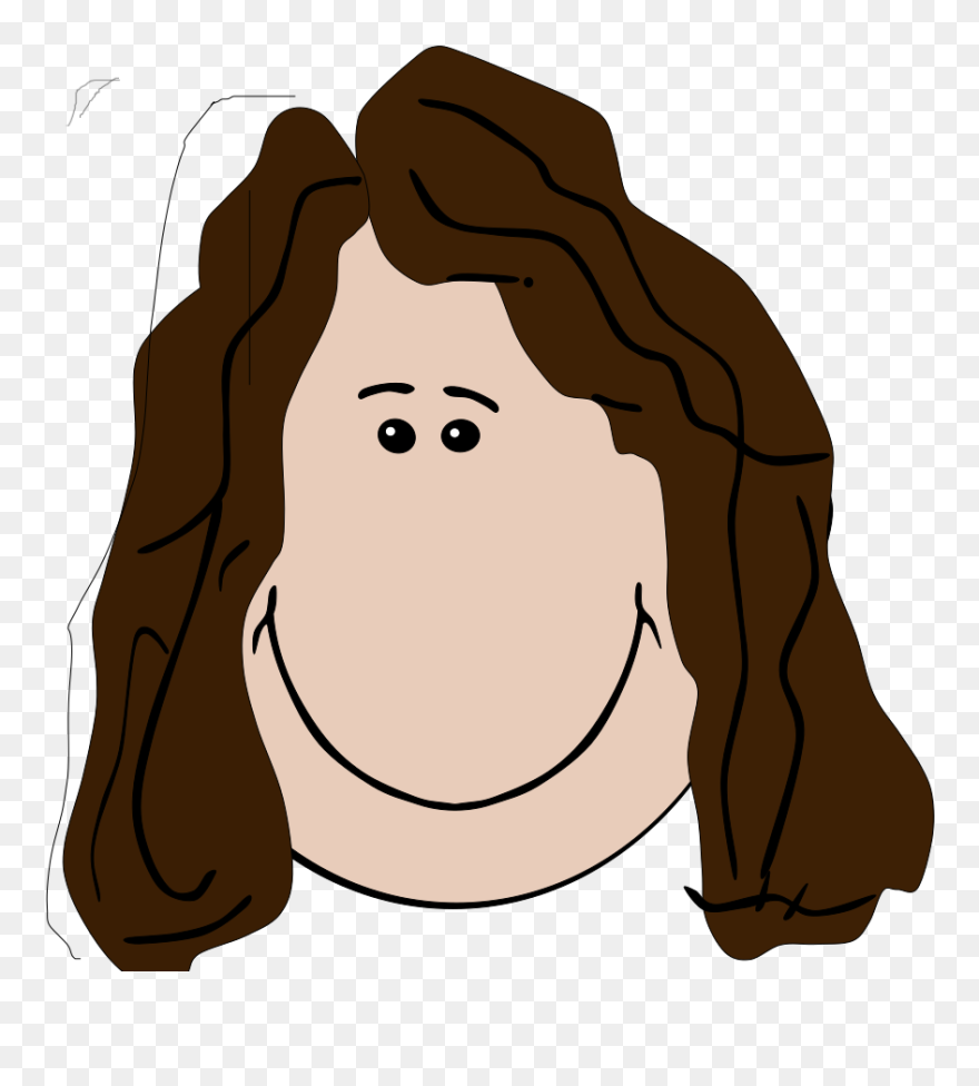 Cartoon Girls With Brown Hair Clipart