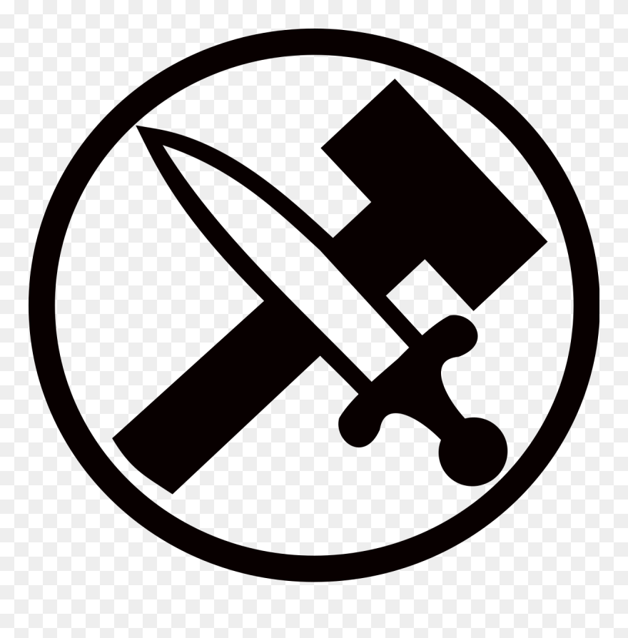 Hammer And Sword Symbol Clipart