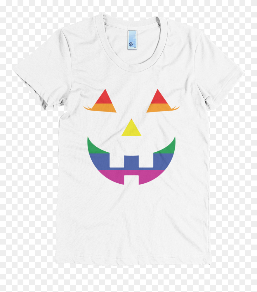 Pumpkin Face Pride T-shirt For Women - Active Shirt Clipart