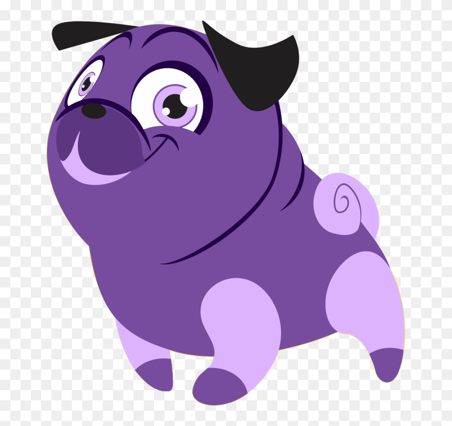 Toy Dog,pug,purple - Purple Dog Cartoon Png Clipart