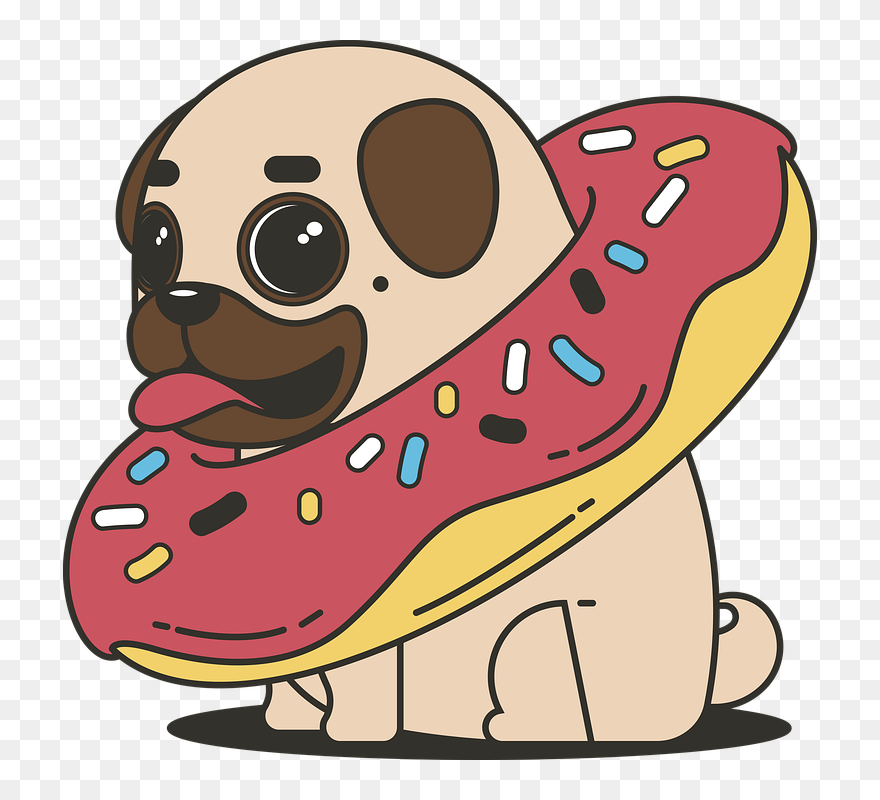 Hot Price Sticker Png Clipart Picture - Dog In A Donut Transparent Png