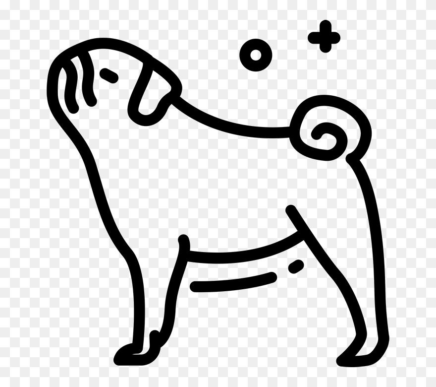 Pug Sketch Clipart