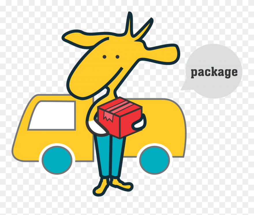 Postman Giraffe Clipart