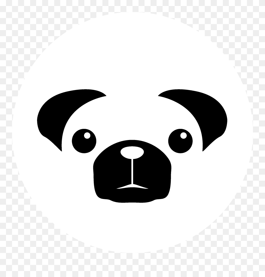 Pug/pugjs Logo Black And White - Discord Icon Pug Clipart