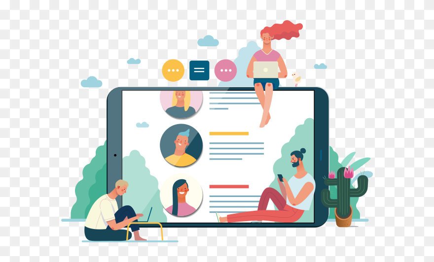 Social Media Illustration Png Clipart