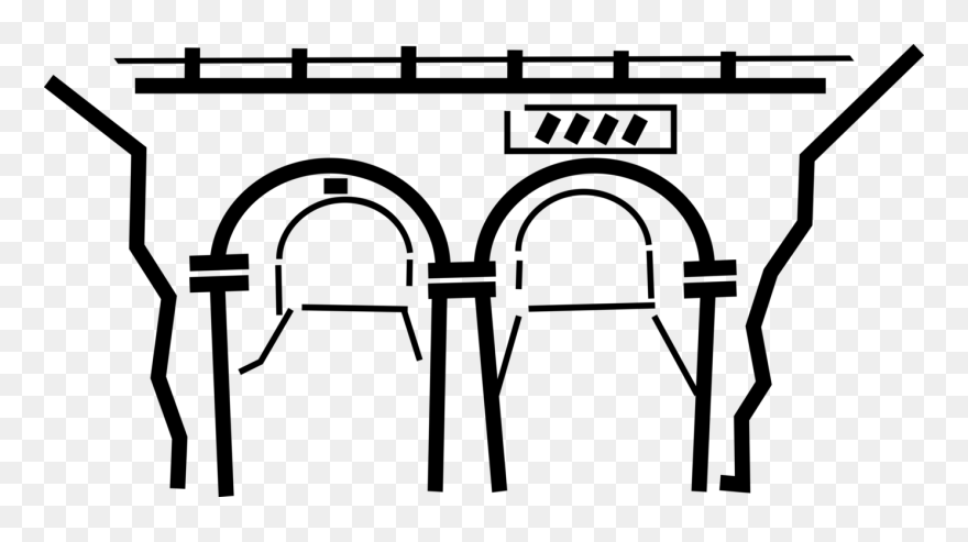 Vector Illustration Of Tunnel For Vehicular Road Traffic Clipart