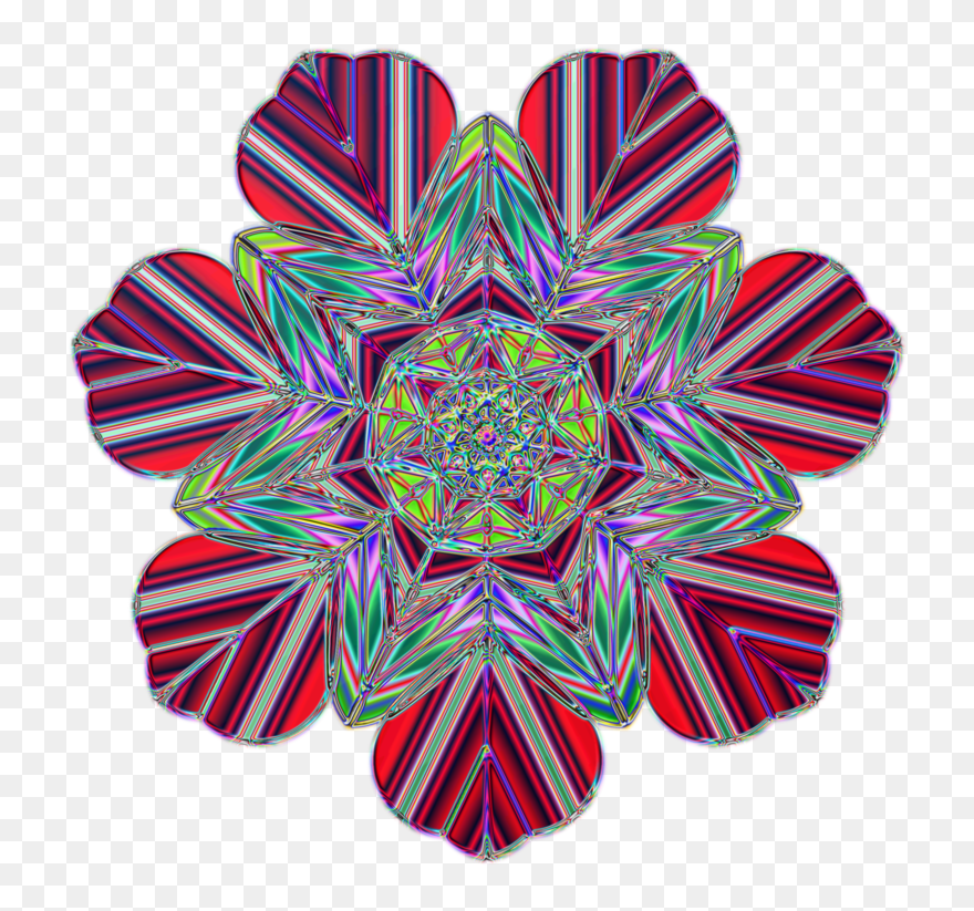 Circle,symmetry,petal - Transparent Psychedelic Png Clipart