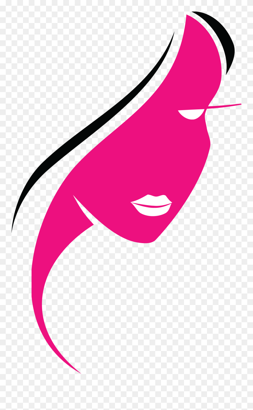 Cosmetologist Hair Clip Art - Hair Silhouette - Png Download