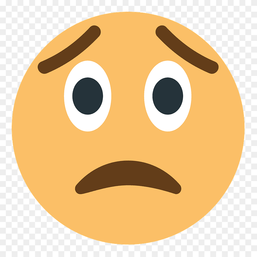 Worried Face Emoji Clipart - Barnsdall Art Park - Png Download