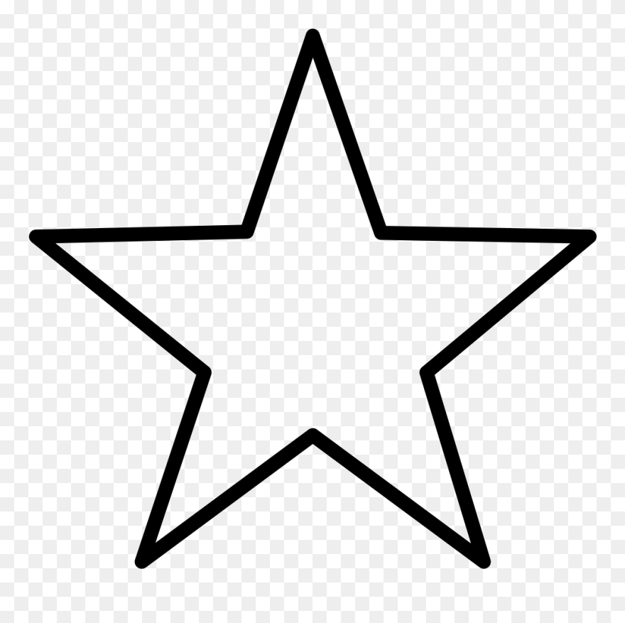 5 Point Star Clipart Free Svg Royalty Free Library - Black And White Star Shape - Png Download