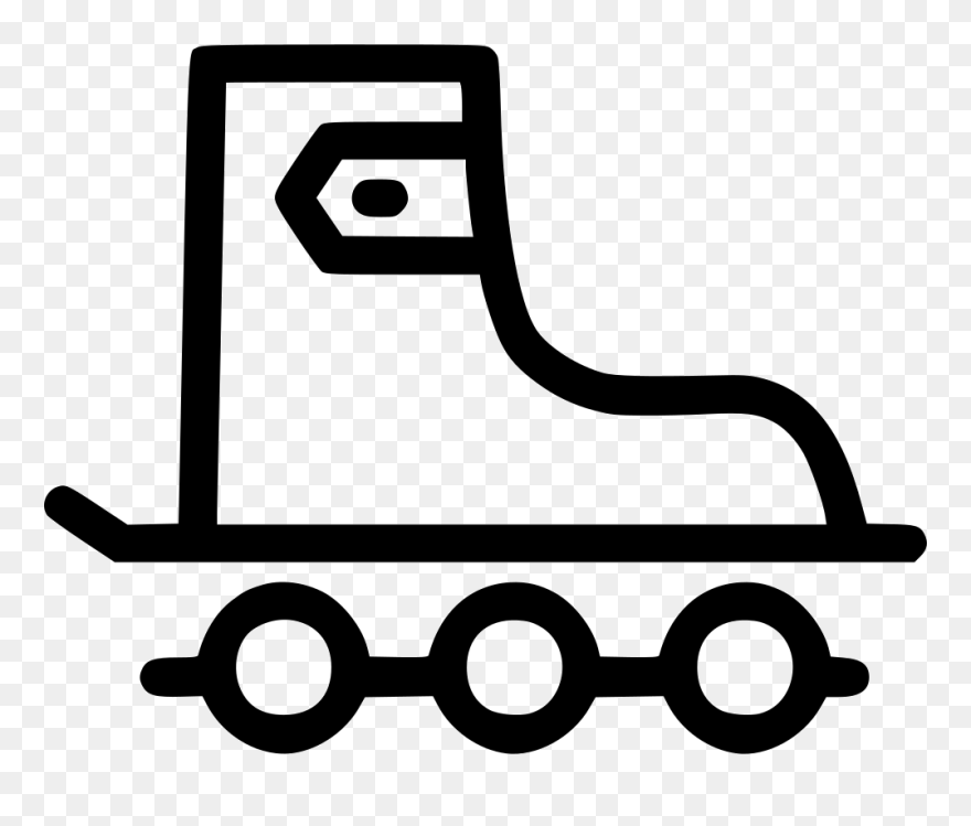 Roller Skate Shoe Skating - Ice Skating Clipart