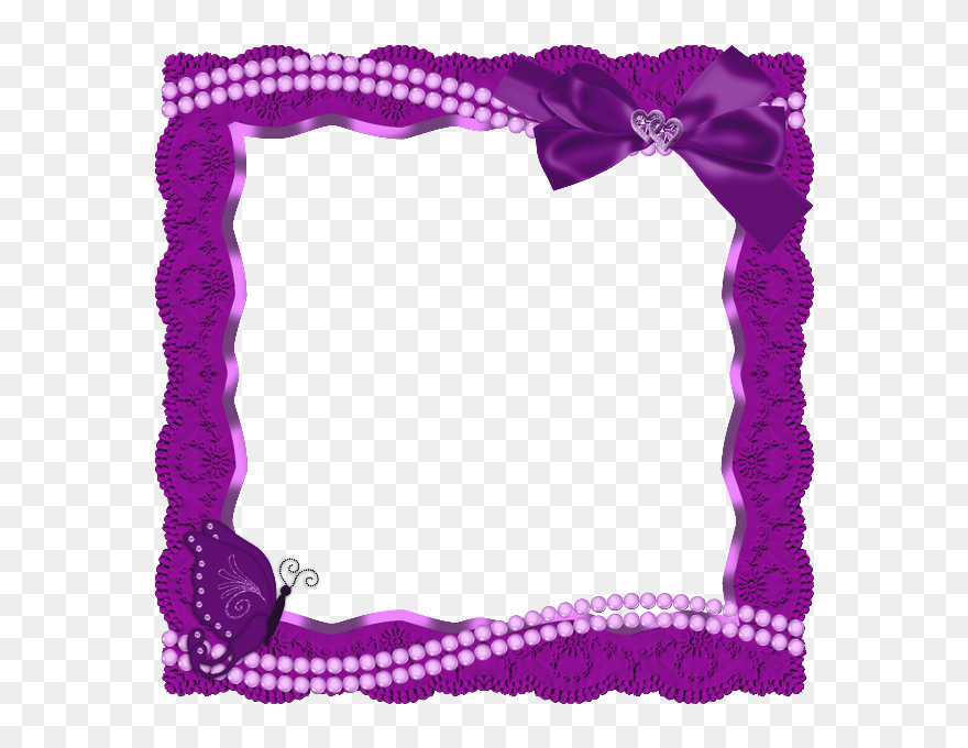 Butterfly Violet Border Design Clipart